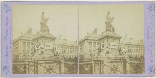 Pro Patria Monument on the Martyrs' Square in Brussels