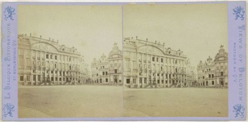View of the Grand Place in Brussels with the House of the Dukes of Brabant