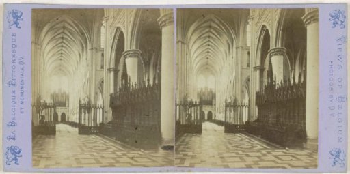 Interior of the St. Rumbold's Cathedral in Mechelen
