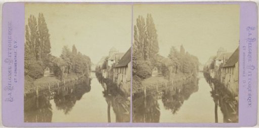 View of the Dijle river and the botanical garden in Mechelen