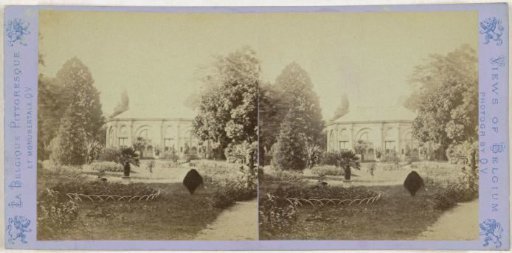 View of the orangery by Pierre Bruno Bourla in the botanical garden in Antwerp