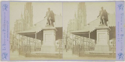 Statue of Peter Paul Rubens on the Groenplaats in Antwerp