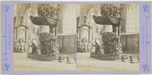 Pulpit in the St. Andrew's Church in Antwerp