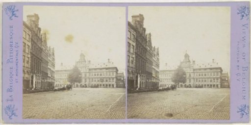 View of the Market Square and the Town Hall in Antwerp