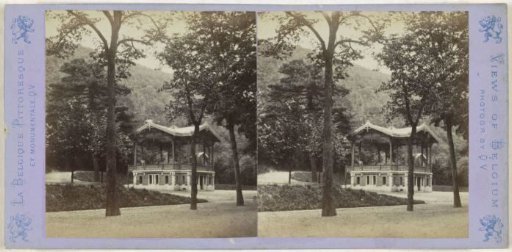 View of a Music Kiosk in the Parc de Sept Heures in Spa