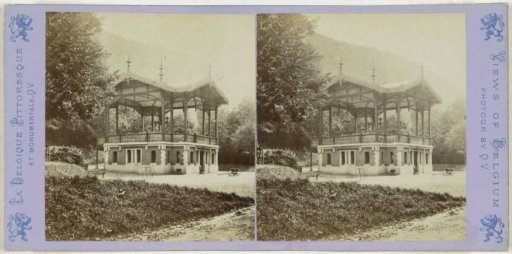 View of a Music Kiosk in the Parc de Sept Heures in Spa