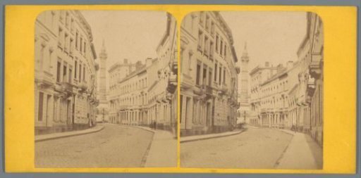 View of the Congress Column from the Ligne Street in Brussels