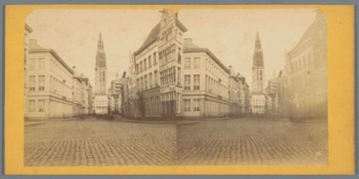 View of the Cathedral of Our Lady in Antwerp, seen from the right bank of the Scheldt
