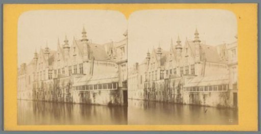 View of the rear of the Burg in Bruges