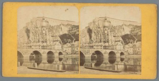 View of the citadel and the cathedral of Dinant