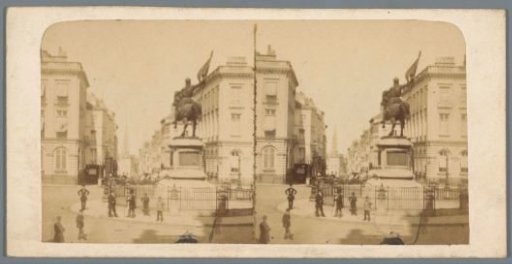 View of the Royal Square with the statue of Godfrey of Bouillon and the Mont des Arts in Brussels