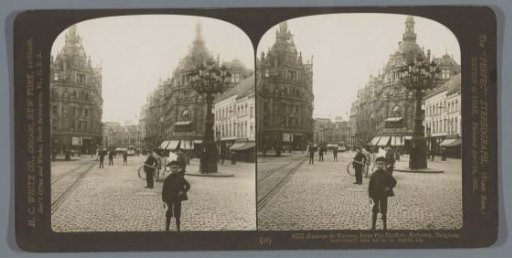 View of the Keyserlei from the train station in Antwerp