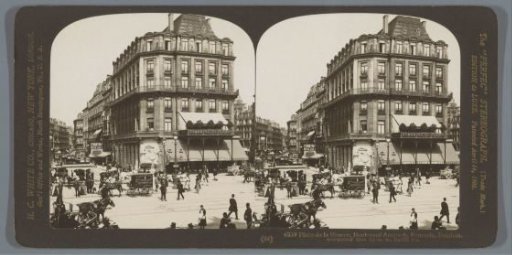 View of the Beurs Square and the Anspach Avenue in Brussels