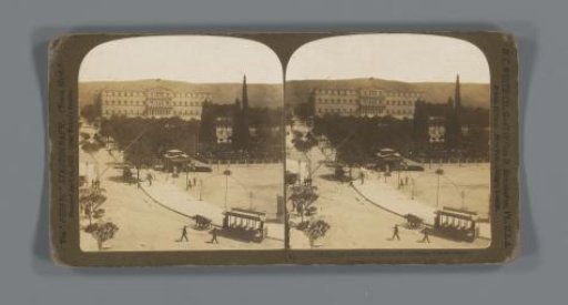 View of Syntagma Square and the Royal Palace in Athens