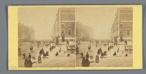 Lively scene on Westmoreland Street in Dublin