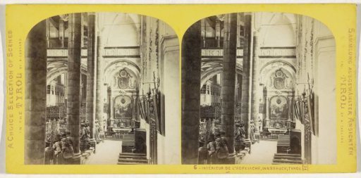 Interior of the Hofkirche in Innsbruck
