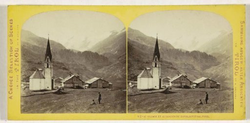 Parish Church of Saint John of Nepomuk in Obergurgl, with the Gurgler Ferner glacier in the background, Austria
