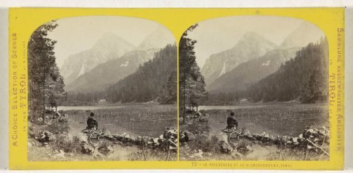 Fisherman at the Weissensee with the Miemingerberg in the background, Tyrol