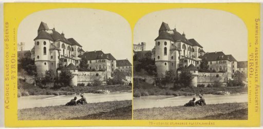 View of the Monastery of St. Mang, seen from the bank of the Lech, Füssen