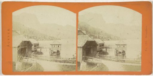Wooden houses by the Grundlsee, Austria
