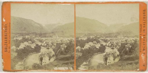 View of Bad Ischl, seen from the Calvary Hill Bad Ischl