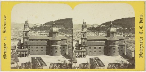 Cathedral of Salzburg, seen from the fortress on the Mönchsberg