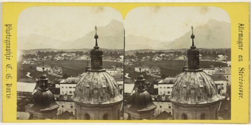 Dome of the Cathedral of Salzburg and the view beyond