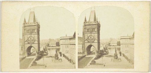 Charles Bridge in Prague, seen from the east side