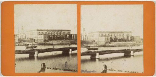 View of the Stockholm Palace, with the Skeppholmsbron in the foreground, Stockholm