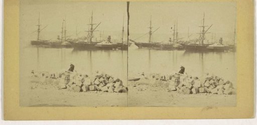 Ships in the harbour of Algiers