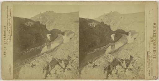 Ruin of a bridge over the Akhourian River, Ani