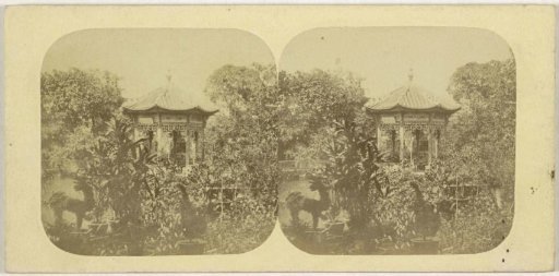 View of a Chinese pavilion in the garden of Howqua