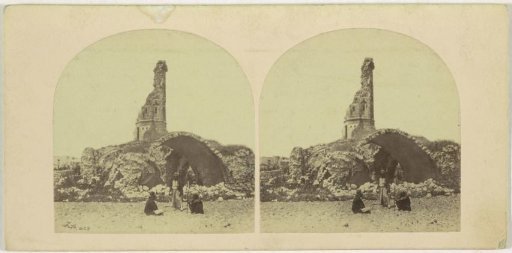 View of the ruins of a mosque in Ramla, Israel