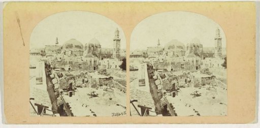 View of the Church of the Holy Sepulchre in Jerusalem