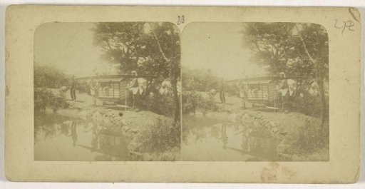 Travelers with Servants in a Palanquin, Nagasaki, Japan