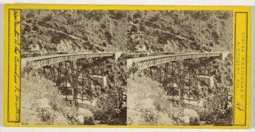 Man on a railway bridge in Mexico
