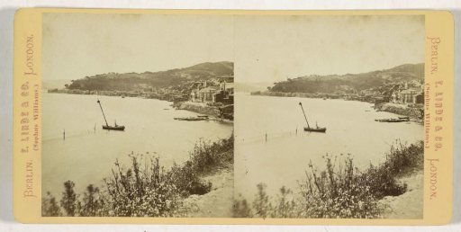 View of the coast near Istanbul, possibly from the Yeni Mahalle district in Beykoz