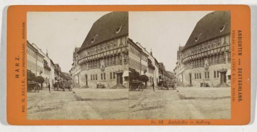 Rittergasse in Stolberg, on the right the Rathskeller
