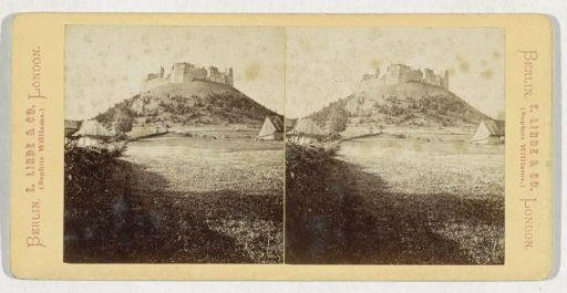 View of the ruins of Tolštejn Castle, near Jiretín pod Jedlovou