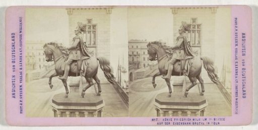 Equestrian Statue of King Frederick William IV on the Railway Bridge in Cologne
