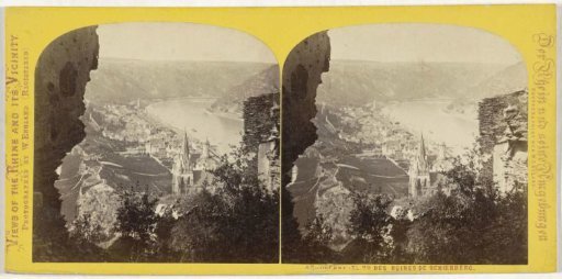 View of Oberwesel seen from Castle Schönburg, Germany