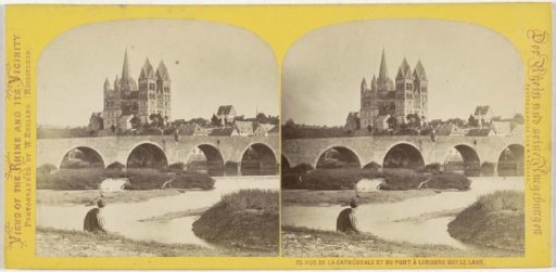 View of the bridge and the Cathedral of Limburg an der Lahn, Germany