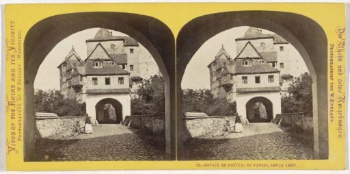 Entrance gate of the castle of Runkel, Germany