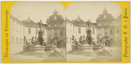 Fountain in a courtyard of the Residence of Munich, Germany