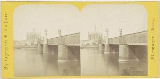 Dom Bridge over the Rhine and the Cathedral of Cologne, Germany