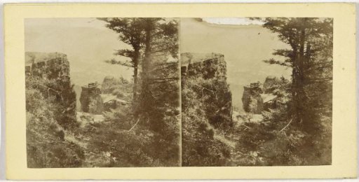 Rocks near Hohenbaden Castle in Baden-Baden, Germany