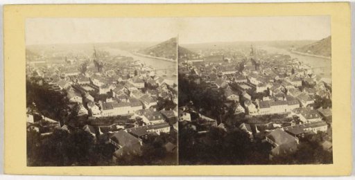 View of Heidelberg, Germany, seen from Heidelberg Castle