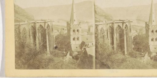 Ruin of the Wernerkapel and Saint Peter's Church in Bacharach, Germany
