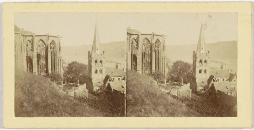View of the Wernerkapel and Saint Peter's Church in Bacharach, Germany