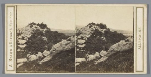 Man on the Devil's Wall in the Harz Mountains